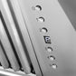 ZLINE Designer Series Wall Mount Range Hood in Satin Stainless Steel with Size Options (8656S) control panel with digital display and buttons.