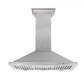 ZLINE Kitchen Package with 36 in. Satin Stainless Steel Rangetop and Convertible Range Hood (2KP-RTSRH36)