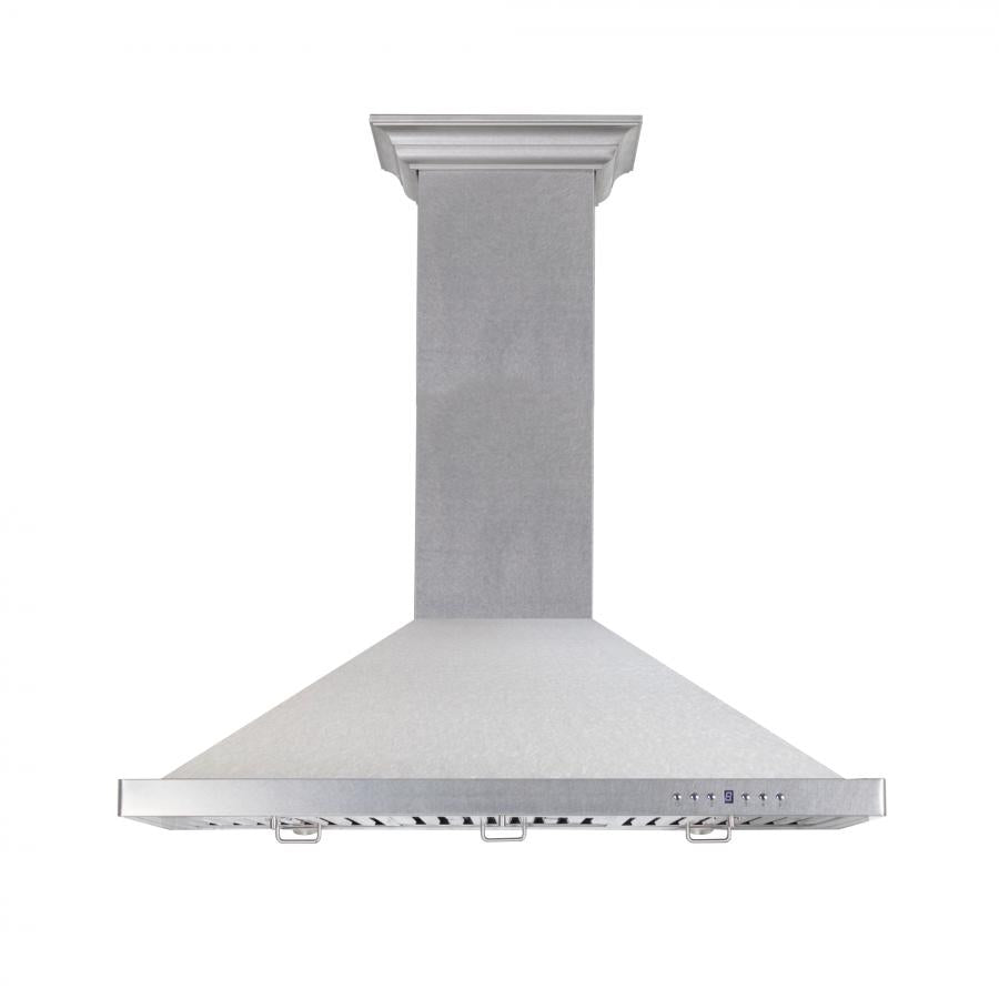ZLINE Kitchen Package with 36 in. Satin Stainless Steel Rangetop and Convertible Range Hood (2KP-RTSRH36)