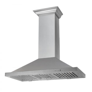 ZLINE Designer Series Satin Stainless Steel Convertible Vent Wall Mount Range Hood with Size Options (8KBS)