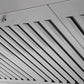 ZLINE Designer Series Satin Stainless Steel Convertible Vent Wall Mount Range Hood with Size Options (8KBS) dishwasher-safe stainless steel baffle filters.