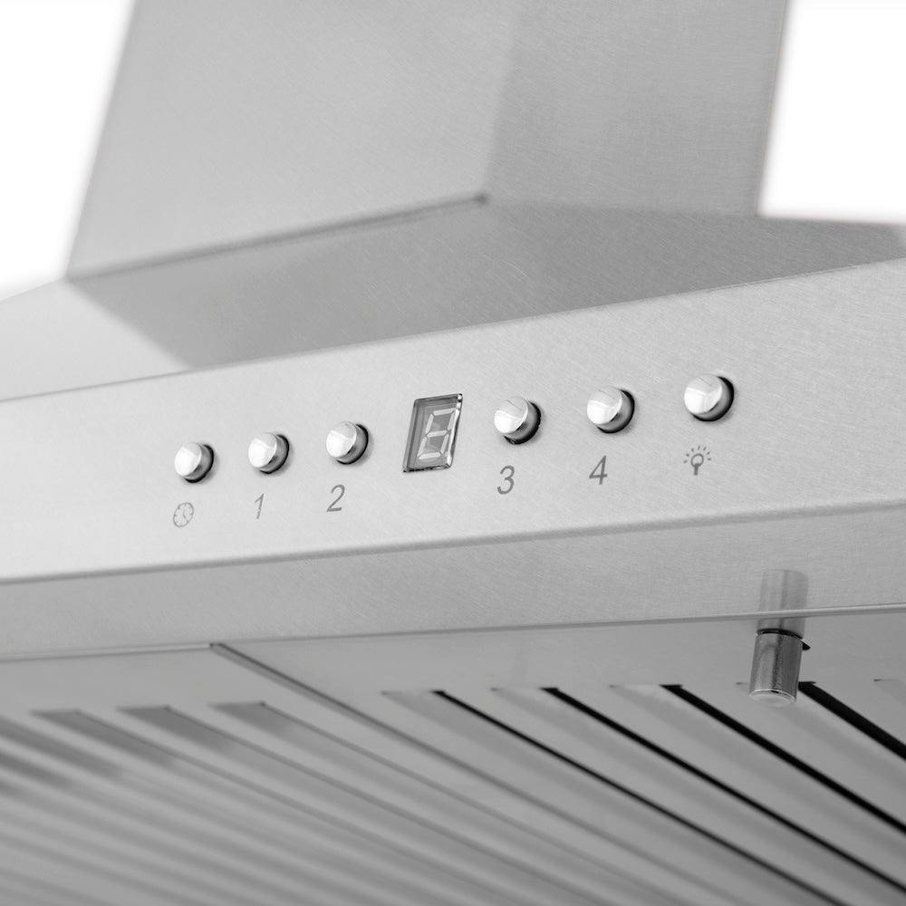 ZLINE Kitchen Package with 48 in. Satin Stainless Steel Rangetop, 48 in. Convertible Range Hood and Double Wall Oven (3KP-RTSRH48-AWD)