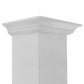 ZLINE Designer Series Satin Stainless Steel Convertible Vent Wall Mount Range Hood with Size Options (8KBS) chimney column.