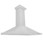 ZLINE Kitchen Package with 48 in. Satin Stainless Steel Rangetop, 48 in. Convertible Range Hood and Double Wall Oven (3KP-RTSRH48-AWD)