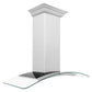 ZLINE Convertible Vent Wall Mount Range Hood in Satin Stainless Steel and Glass with Size Options (8KN4S)
