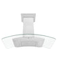 ZLINE Convertible Vent Wall Mount Range Hood in Satin Stainless Steel and Glass with Size Options (8KN4S)