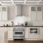ZLINE Convertible Vent Wall Mount Range Hood in Satin Stainless Steel and Glass with Size Options (8KN4S)