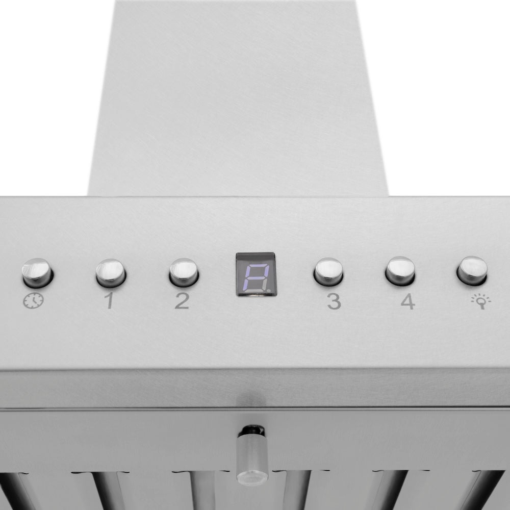 ZLINE Convertible Vent Wall Mount Range Hood in Satin Stainless Steel with Size Options (8KL3S)