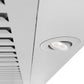 ZLINE Convertible Vent Wall Mount Range Hood in Satin Stainless Steel with Size Options (8KL3S) built-in lighting.