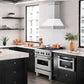 ZLINE 30 in. Satin Stainless Steel Wall Mount Range Hood with Colored Shell and Stainless Steel Handle (8654SNX-30)