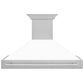 ZLINE 48 in. Satin Stainless Steel Wall Mount Range Hood with Colored Shell and Stainless Steel Handle (8654SNX-48)