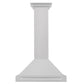 ZLINE 30 in. Convertible Satin Stainless Steel Wall Mount Range Hood with Colored Shell and Stainless Steel Handle (KB4SNX-30)