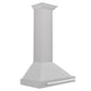 ZLINE 30 in. Convertible Satin Stainless Steel Wall Mount Range Hood with Colored Shell and Stainless Steel Handle (KB4SNX-30)