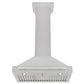 ZLINE 30 in. Convertible Satin Stainless Steel Wall Mount Range Hood with Colored Shell and Stainless Steel Handle (KB4SNX-30)