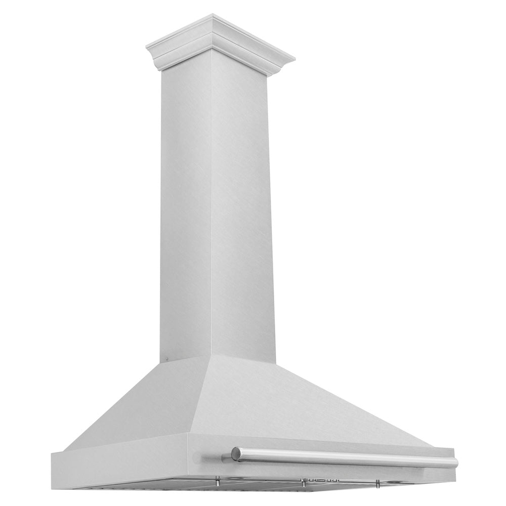 ZLINE 36 in. Convertible Fingerprint Resistant Satin Stainless Steel Range Hood with Colored Shell Options and Stainless Steel Handle (KB4SNX-36)