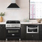 ZLINE 30 in. Convertible Satin Stainless Steel Wall Mount Range Hood with Colored Shell and Stainless Steel Handle (KB4SNX-30)
