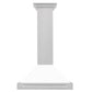 ZLINE 30 in. Convertible Satin Stainless Steel Wall Mount Range Hood with Colored Shell and Stainless Steel Handle (KB4SNX-30)