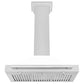 ZLINE 36 in. Convertible Fingerprint Resistant Satin Stainless Steel Range Hood with Colored Shell Options and Stainless Steel Handle (KB4SNX-36)