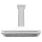 ZLINE 48 in. Convertible Satin Stainless Steel Wall Mount Range Hood with Colored Shell and Stainless Steel Handle (KB4SNX-48)