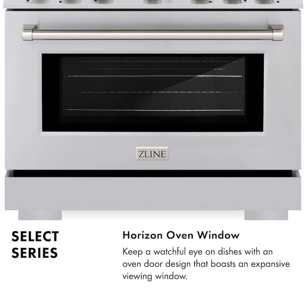 ZLINE 48 in. 6.7 cu. ft. Select Double Oven Gas Range with 8 Burner Cooktop in Stainless Steel (HGR48)