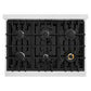 ZLINE 36 in. 5.2 cu. ft. Select Dual Fuel Range with 6 Burner Gas Cooktop and Electric Convection Oven in Satin Stainless Steel, Open Box-Great Condition