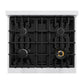 ZLINE 30 in. 4.2 cu. ft. Select Gas Range with 4 Burner Cooktop and Convection Gas Oven in Satin Stainless Steel with White Matte Door, Open Box-Great Condition
