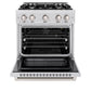 ZLINE 30 in. 4.2 cu. ft. Select Gas Range with 4 Burner Cooktop and Convection Gas Oven in Satin Stainless Steel, Open Box-Great Condition