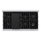 ZLINE 48 in. 6.7 cu. ft. Select Double Oven Gas Range with 8 Burner Cooktop in Stainless Steel with Black Matte Doors, Open Box-Great Condition