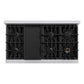 ZLINE 48 in. 6.7 cu. ft. Select Double Oven Dual Fuel Range with 8 Burner Gas Cooktop in Stainless Steel with Black Matte Doors, Open Box-Great Condition