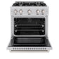 ZLINE 30 in. 4.2 cu. ft. Select Dual Fuel Range with 4 Burner Gas Cooktop and Electric Convection Oven in Stainless Steel, Open Box-Great Condition