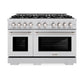 ZLINE 48 in. 6.7 cu. ft. Select Double Oven Dual Fuel Range with 8 Burner Gas Cooktop in Stainless Steel, Open Box-Great Condition
