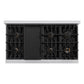 ZLINE Autograph Edition 48 in. 6.7 cu. ft. Select Double Oven Dual Fuel Range with 8 Burner Gas Cooktop in Stainless Steel and Champagne Bronze Accents, Open Box-Great Condition