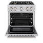 ZLINE 30 in. 4.2 cu. ft. Select Gas Range with Convection Gas Oven in Stainless Steel with 4 Brass Burners, Open Box-Great Condition