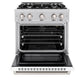 ZLINE 30 in. 4.2 cu. ft. Select Gas Range with 4 Burner Cooktop and Convection Gas Oven in Stainless Steel with White Matte Door, Open Box-Great Condition