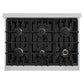 ZLINE 36 in. 5.2 cu. ft. Select Gas Range with 6 Burner Cooktop and Convection Gas Oven in Stainless Steel with White Matte Door, Open Box-Great Condition