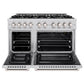ZLINE 48 in. 6.7 cu. ft. Select Double Oven Gas Range with 8 Burner Cooktop in Stainless Steel, Open Box-Great Condition