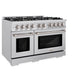 ZLINE 48 in. 6.7 cu. ft. Select Double Oven Gas Range with 8 Burner Cooktop in Stainless Steel, Open Box-Great Condition