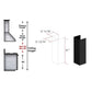 ZLINE 61 in. Rustic Black Wooden Chimney Extension for Ceilings up to 12 ft. (355CC-E)