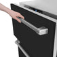 ZLINE 24 in. Touchstone 168 Can Outdoor-Rated Dual Refrigerator Drawer with Black Matte Doors (RDSO-BLM-24)