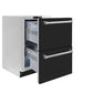 ZLINE 24 in. Touchstone 168 Can Outdoor-Rated Dual Refrigerator Drawer with Black Matte Doors (RDSO-BLM-24)