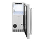 ZLINE 15 in. Touchstone Clear Cube Ice Maker with Drain Pump and Solid Stainless Steel Door, Open Box-Great Condition