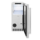 ZLINE 15 in. Touchstone Gourmet Ice Maker with Drain Pump and Solid Stainless Steel Door, Open Box-Good Condition