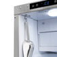ZLINE Autograph Edition 15 in. Touchstone Gourmet Ice Maker with Drain Pump and Solid Stainless Steel Door with Champagne Bronze Handle (IGMDZ-ST-15-CB) close-up detail, included ice scoop.