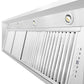 ZLINE 58 in. Ducted Wall Mount Range Hood Insert in Stainless Steel (698-58)