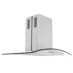 ZLINE 30 in. Convertible Vent Island Mount Range Hood in Stainless Steel & Glass, Handle Open Box-Good Condition