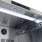 ZLINE 24 in. Touchstone 168 Can Outdoor-Rated Dual Refrigerator Drawer with Panel-Ready Doors (RDSPO-24) close-up, LED light in interior.