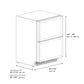 ZLINE 24 in. Touchstone 168 Can Outdoor-Rated Dual Refrigerator Drawer with Panel-Ready Doors, Open Box-Great Condition