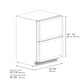 ZLINE 24 in. Touchstone 168 Can Outdoor-Rated Dual Refrigerator Drawer with Panel-Ready Doors, Open Box-Good Condition