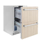 ZLINE 24 in. Touchstone 168 Can Outdoor-Rated Dual Refrigerator Drawer with Panel-Ready Doors, Open Box-Good Condition