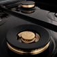 ZLINE 48 in. Legacy Gas Rangetop with 6 Brass Burners and Porcelain Cooktop in Stainless Steel (RT-BR-48)